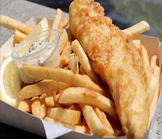 fish and chips wedding 